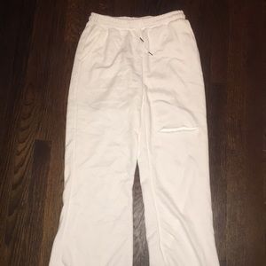 fleece wide leg sweats